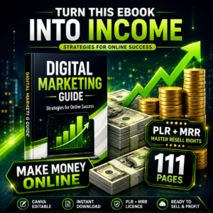 Make Money Online eBook | Canva Editable | PLR & MRR | 111 Pages