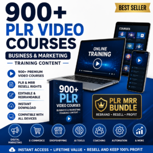 900+ Business Video Courses Bundle | Online Training Library | PLR + MRR Resell Rights | Instant Download