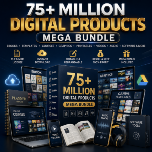 75M+ Digital Products Mega Bundle | PLR + MRR | Ebooks, Templates & Courses | Instant Download