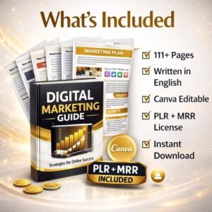 Make Money Online eBook | Canva Editable | PLR & MRR | 111 Pages