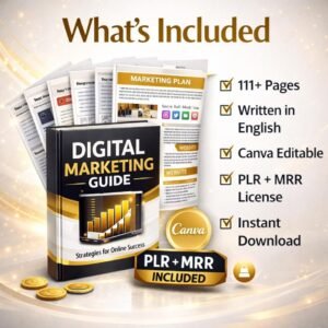 Make Money Online eBook | Canva Editable | PLR & MRR | 111 Pages