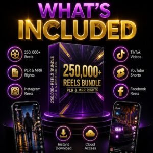 250,000+ Viral Faceless Reels Bundle | PLR & MRR | Instagram Reels, TikTok & YouTube Shorts | Instant Download