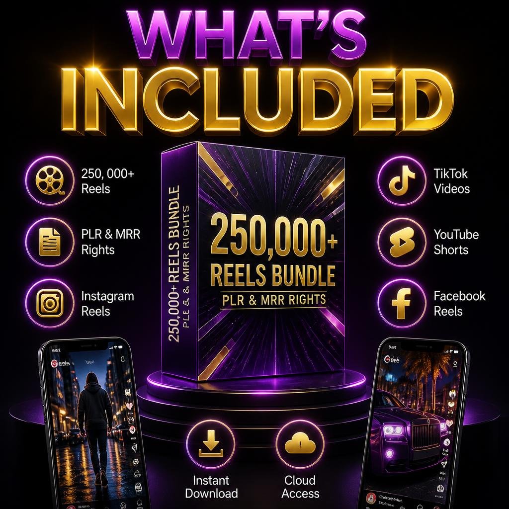 250,000+ Viral Faceless Reels Bundle | PLR & MRR | Instagram Reels, TikTok & YouTube Shorts | Instant Download - Image 3
