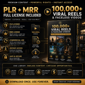 100K Viral Reels & AI Videos Bundle | PLR & MRR