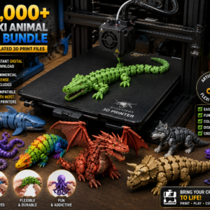 10,000+ Flexi Animal STL Bundle | Articulated 3D Print Files