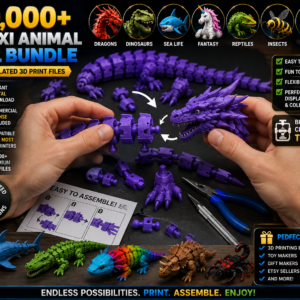 10,000+ Flexi Animal STL Bundle | Articulated 3D Print Files