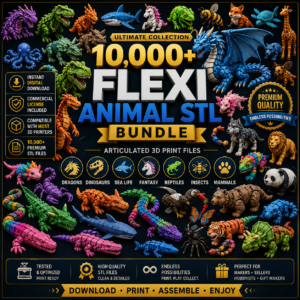 10,000+ Flexi Animal STL Bundle | Articulated 3D Print Files