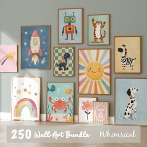 100,000+ Printable Wall Art Bundle | PLR & MRR | Vintage, Modern, Abstract & Boho