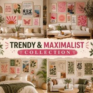 100,000+ Printable Wall Art Bundle | PLR & MRR | Vintage, Modern, Abstract & Boho